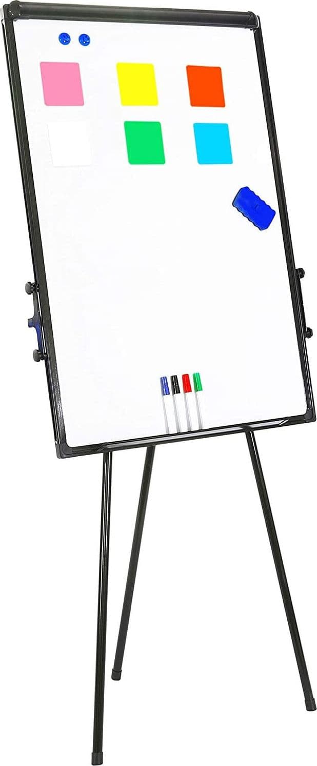 Lavagna Magnetica Flipchart Fogli Mobili 60x90 cm Altezza Regolabile
