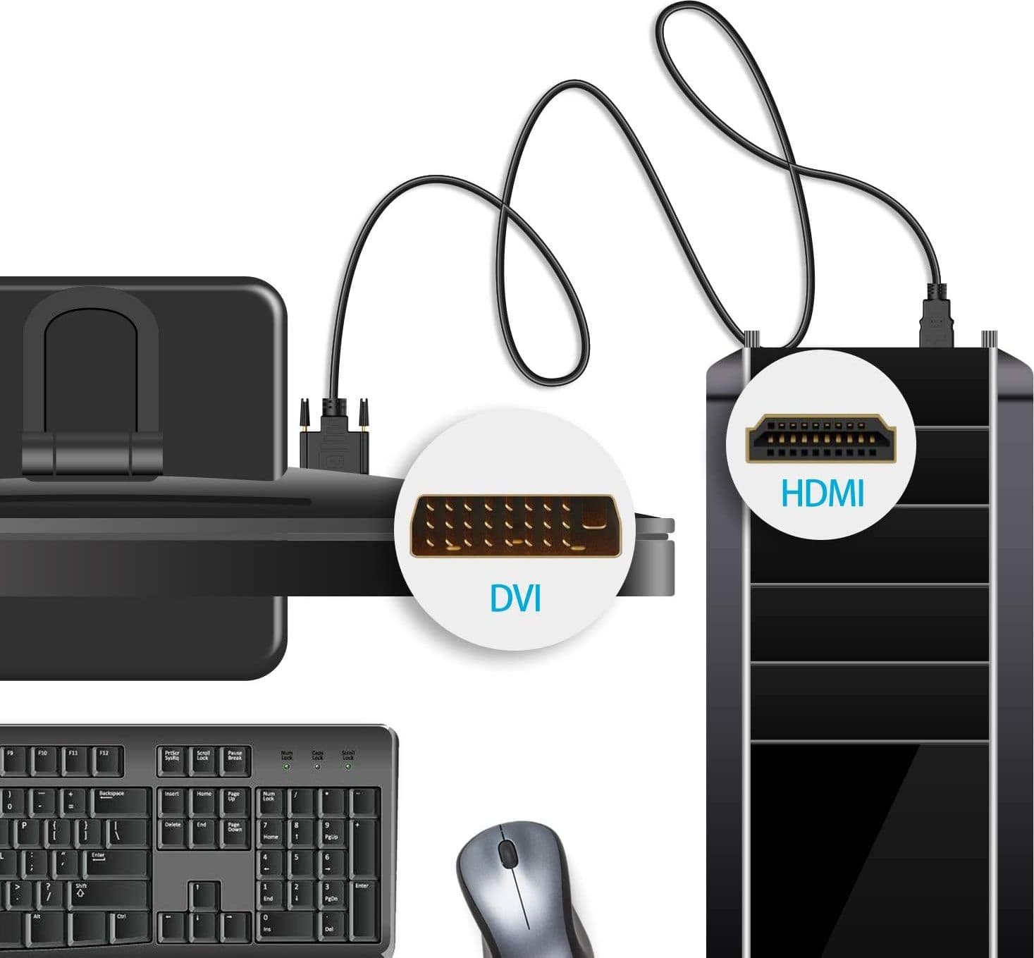 Cavo Video da HDMI&trade a DVI-D M/M 5 m in Cavi HDMI Scontolo.net - Potenza, commercioVirtuoso.it