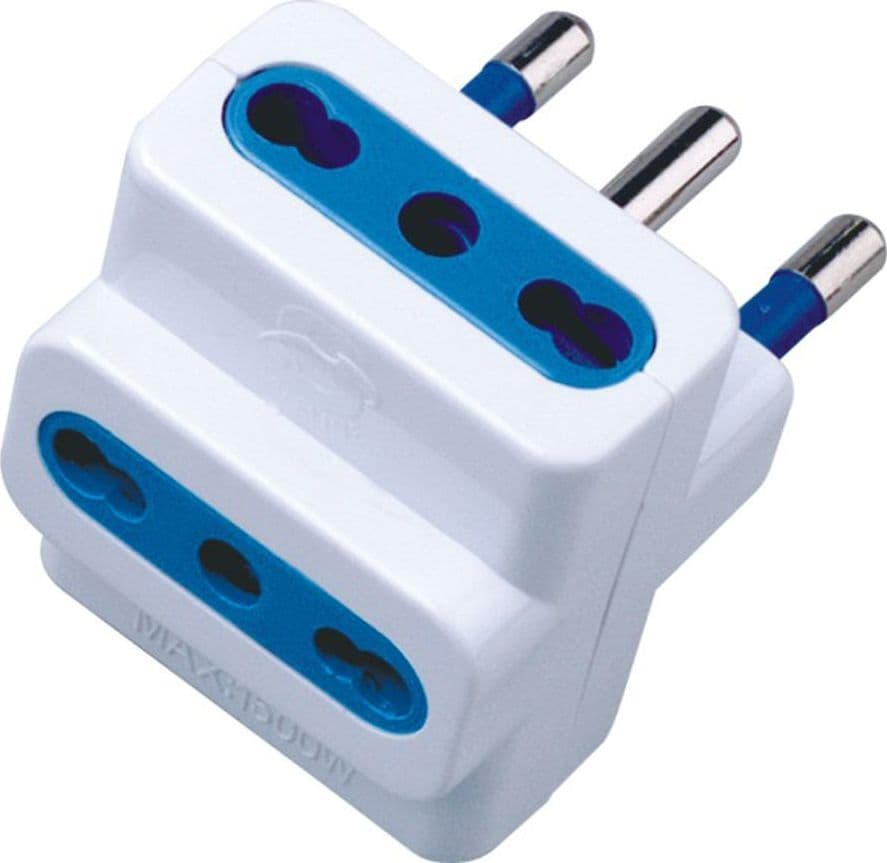 Adattatore triplo spina 16A Bianco in Multiprese Scontolo.net - Potenza, commercioVirtuoso.it