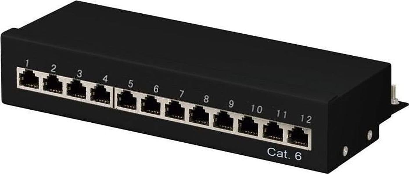 Pannello Patch 12 Porte Cat. 6 FTP Nero in Cavi Ethernet Scontolo.net - Potenza, commercioVirtuoso.it