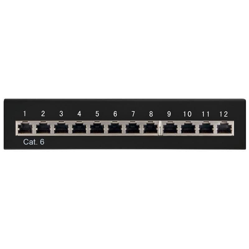 Pannello Patch 12 Porte Cat. 6 FTP Nero in Cavi Ethernet Scontolo.net - Potenza, commercioVirtuoso.it
