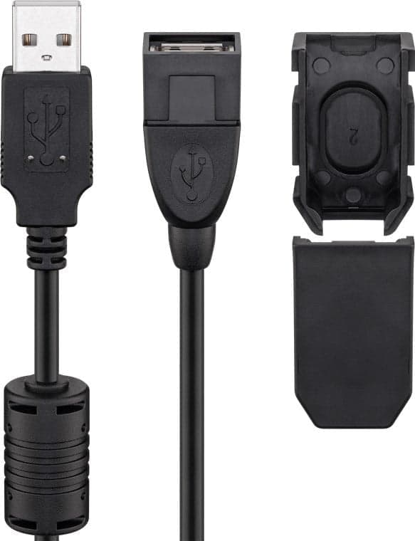 Cavo Prolunga USB 2.0 con Ferrite A Maschio / A Femmina 2m Nero in  Scontolo.net - Potenza, commercioVirtuoso.it