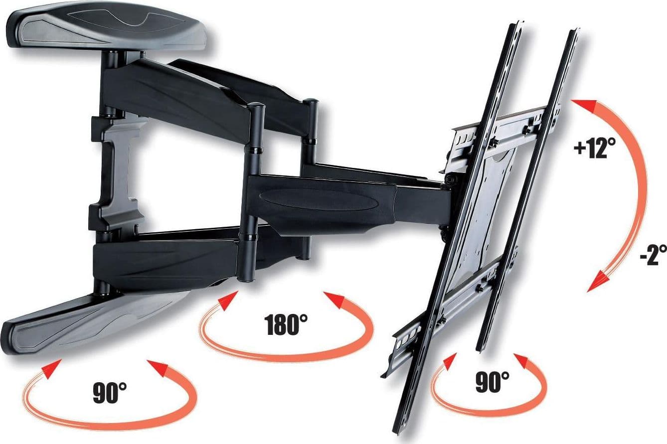 Supporto a Muro Ultra Slim per TV LED LCD 40-80'' Full Motion Nero in Supporti da parete e da soffitto Scontolo.net - Potenza, commercioVirtuoso.it
