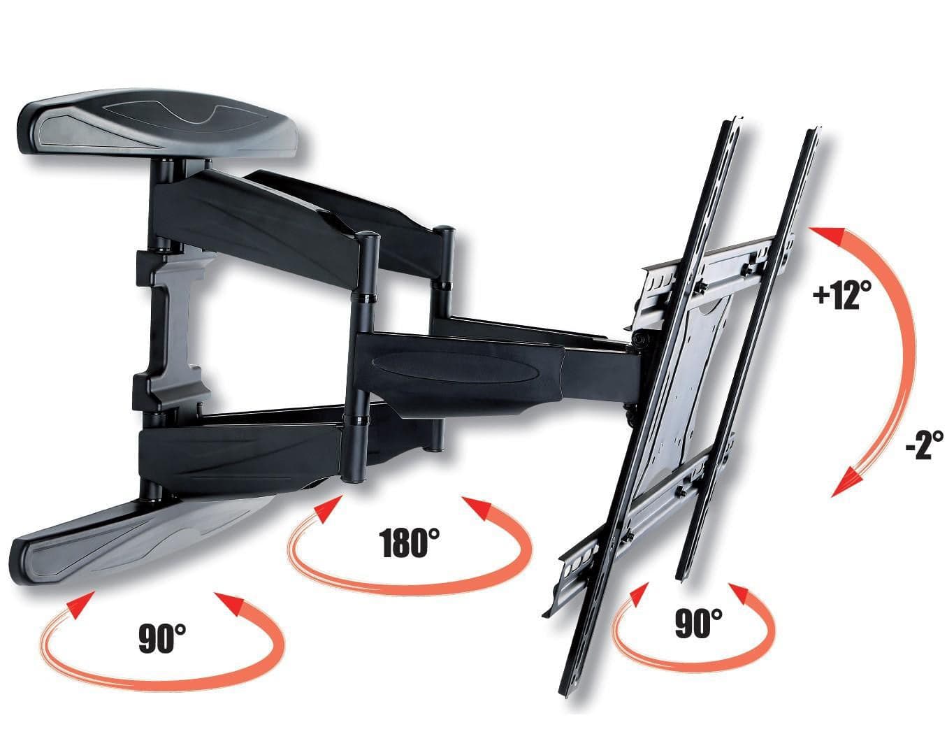 Supporto a Muro Ultra Slim per TV LED LCD 40-80'' Full Motion Nero in Supporti da parete e da soffitto Scontolo.net - Potenza, commercioVirtuoso.it