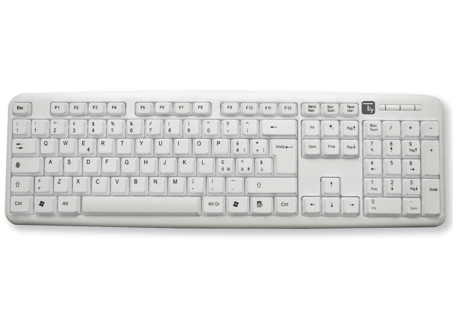 Tastiera 105 tasti USB Standard, colore Bianco in Tastiere da gioco Scontolo.net - Potenza, commercioVirtuoso.it
