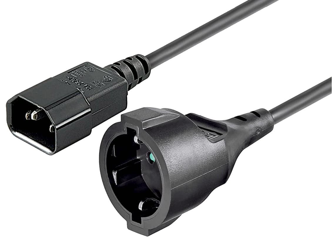 Cavo di Alimentazione VDE C14 Maschio / Schuko Femmina 1,5m Nero in Cavi di alimentazione Scontolo.net - Potenza, commercioVirtuoso.it