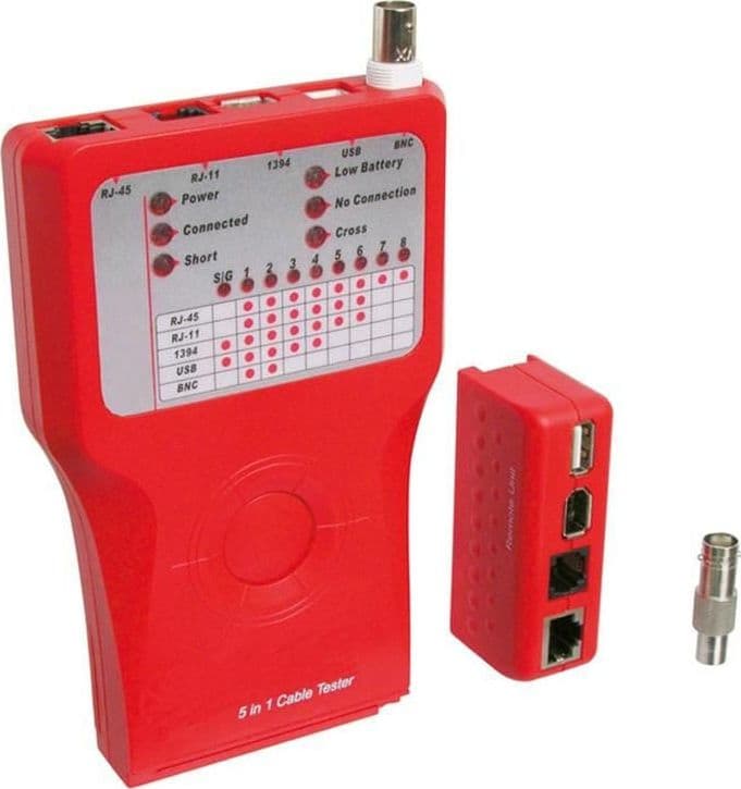 Tester di Rete per Cavi Firewire RJ45 Cat. 5 e 6, ISDN, USB e BNC in Tester per circuiti elettrici Scontolo.net - Potenza, commercioVirtuoso.it