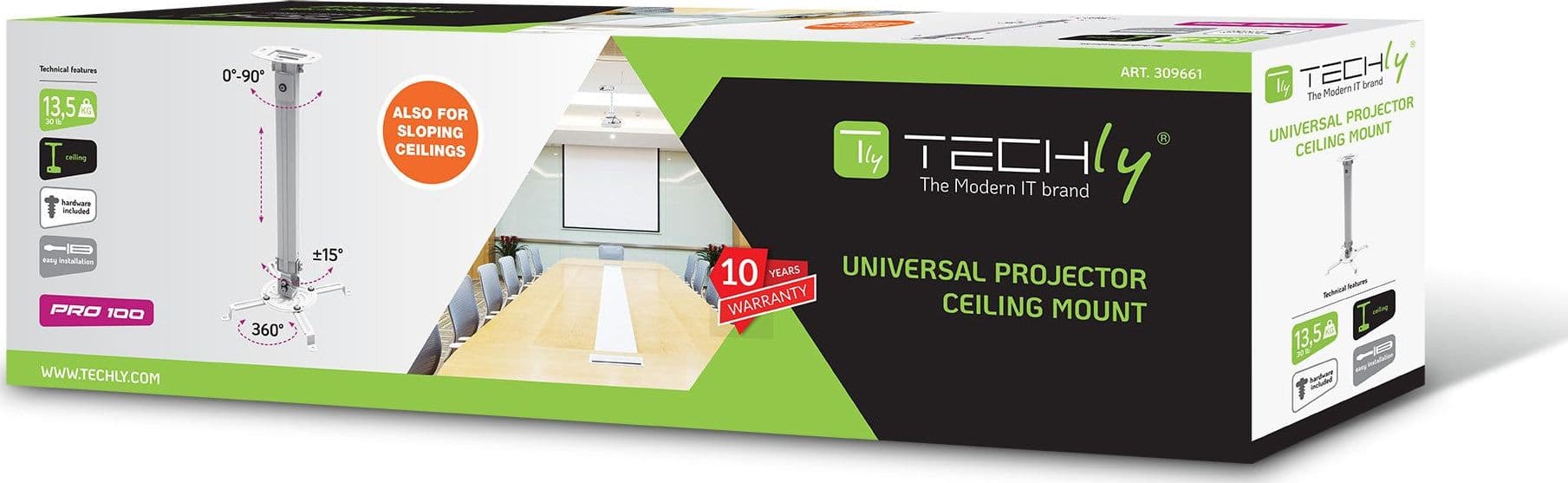 Supporto a Soffitto per Proiettori Estensione 545-900 mm Silver