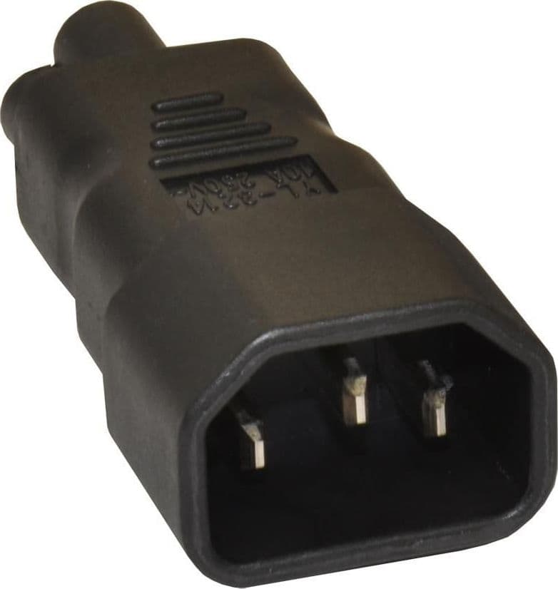 Adattatore da IEC C14 Maschio a C5 Femmina Nero