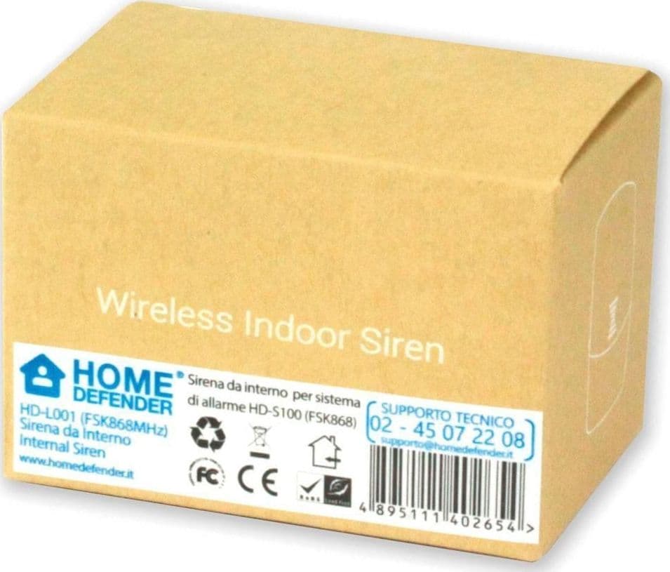 Sirena da Interni per Antifurto Wireless 868 MHz HDL001