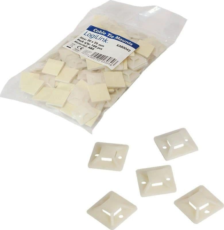 Supporto Autoadesivo 19x19mm per Fascette 100 Pz Beige in Stringicavi Scontolo.net - Potenza, commercioVirtuoso.it