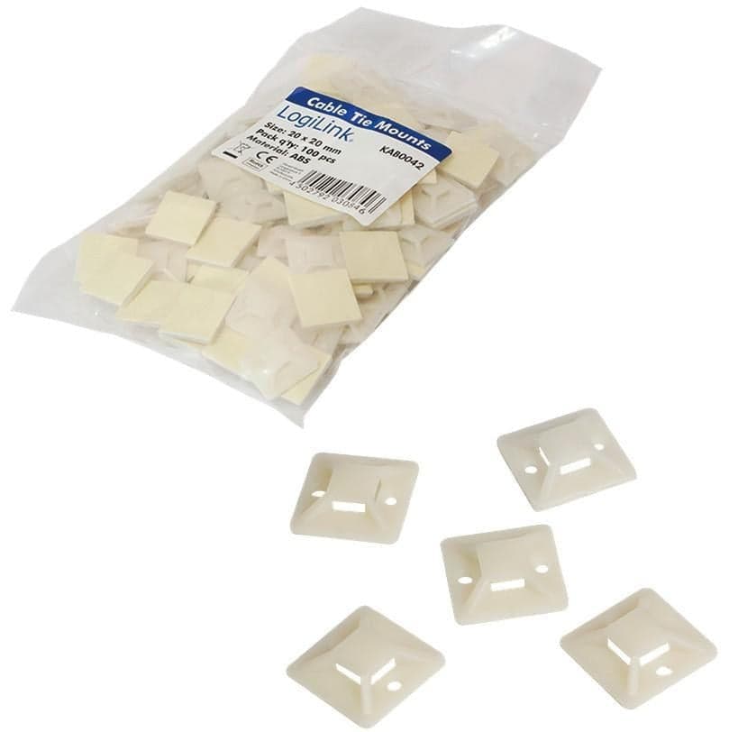 Supporto Autoadesivo 19x19mm per Fascette 100 Pz Beige in Stringicavi Scontolo.net - Potenza, commercioVirtuoso.it