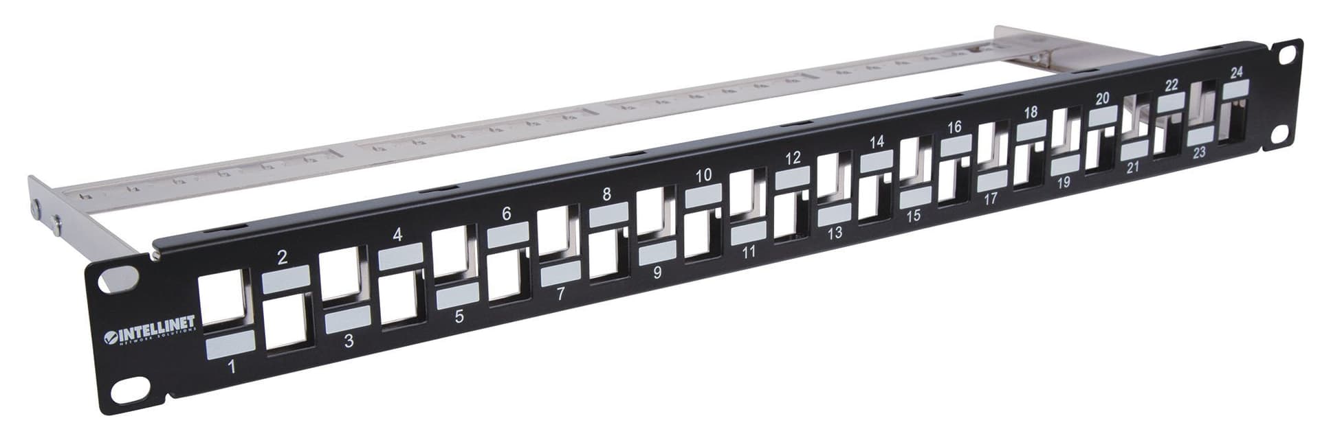 Pannello Patch Slim 1HE 24 Posti Keystone Senza Frutti Nero in Cavi Ethernet Scontolo.net - Potenza, commercioVirtuoso.it