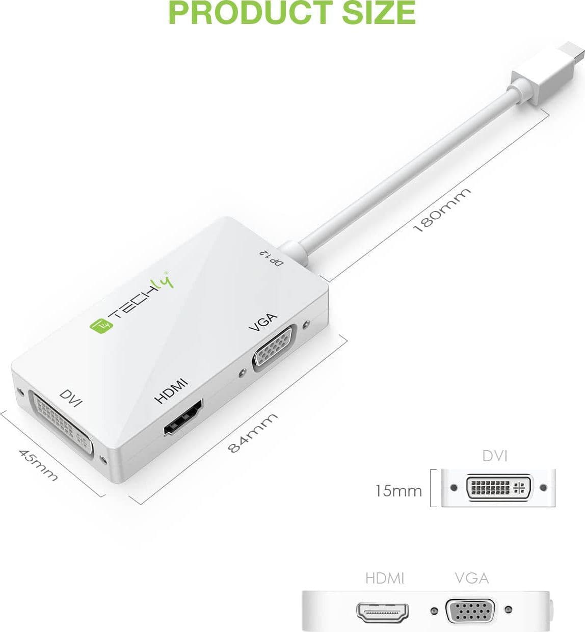 Adattatore 3 in 1 Mini DisplayPort 1.2 (Thunderbolt) a HDMI/DVI/VGA in  Scontolo.net - Potenza, commercioVirtuoso.it