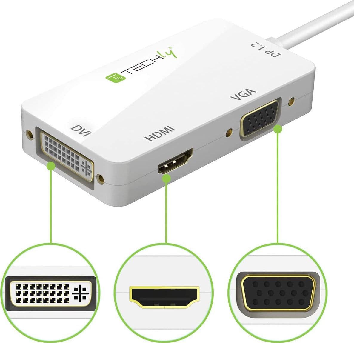 Adattatore 3 in 1 Mini DisplayPort 1.2 (Thunderbolt) a HDMI/DVI/VGA in  Scontolo.net - Potenza, commercioVirtuoso.it