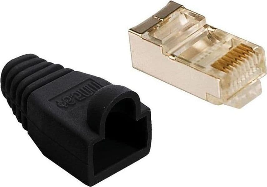 Plug Copriconnettore Cat.5E RJ45 Cavo Schermato 100pz Nero in Cavi Ethernet Scontolo.net - Potenza, commercioVirtuoso.it