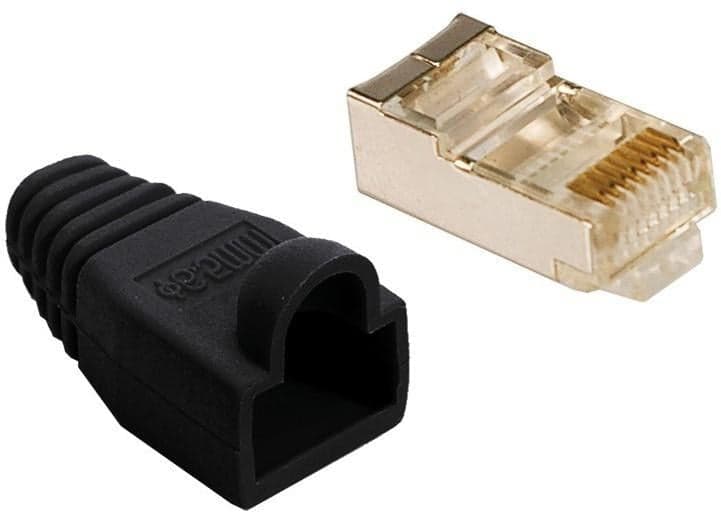 Plug Copriconnettore Cat.5E RJ45 Cavo Schermato 100pz Nero in Cavi Ethernet Scontolo.net - Potenza, commercioVirtuoso.it