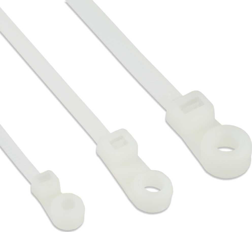 Fascette Fermacavi con Occhiello 300x4,8mm in Nylon 100pz Bianco in Stringicavi Scontolo.net - Potenza, commercioVirtuoso.it