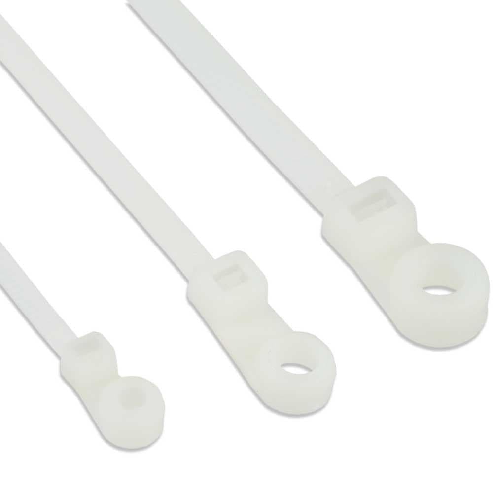 Fascette Fermacavi con Occhiello 300x4,8mm in Nylon 100pz Bianco in Stringicavi Scontolo.net - Potenza, commercioVirtuoso.it