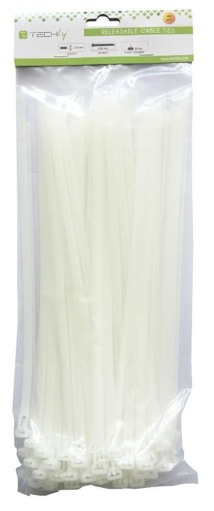 Fascette Fermacavi Riutilizzabili 300x7,6mm in Nylon 100pz Bianco in Stringicavi Scontolo.net - Potenza, commercioVirtuoso.it