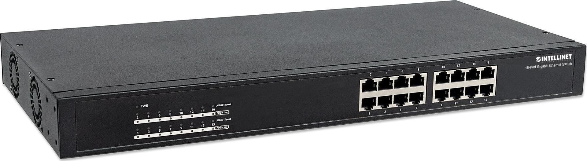 Switch Gigabit 16 Porte Ethernet PoE+ Nero in  Scontolo.net - Potenza, commercioVirtuoso.it