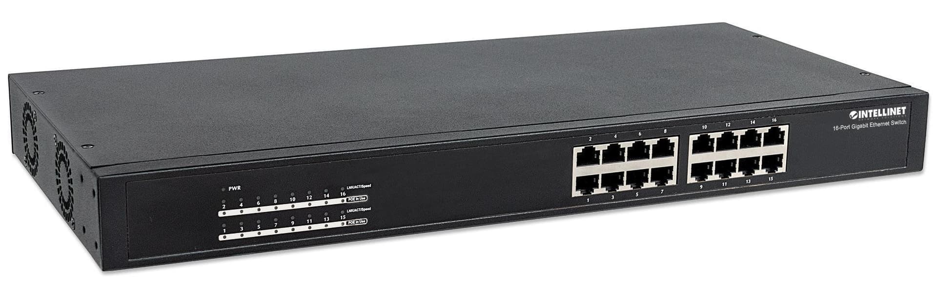 Switch Gigabit 16 Porte Ethernet PoE+ Nero in  Scontolo.net - Potenza, commercioVirtuoso.it