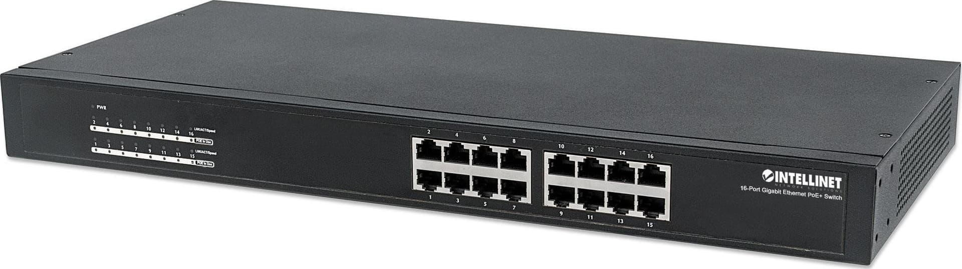 Switch Gigabit 16 Porte Ethernet PoE+ Nero in  Scontolo.net - Potenza, commercioVirtuoso.it