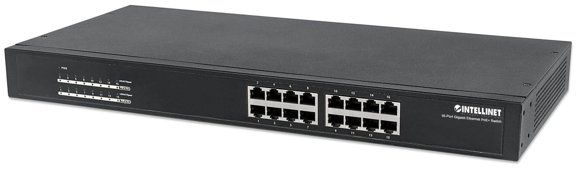 Switch Gigabit 16 Porte Ethernet PoE+ Nero in  Scontolo.net - Potenza, commercioVirtuoso.it