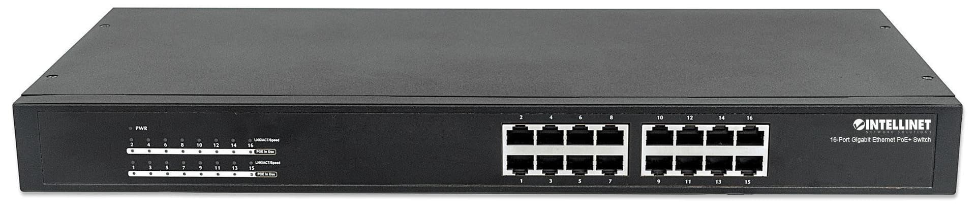 Switch Gigabit 16 Porte Ethernet PoE+ Nero in  Scontolo.net - Potenza, commercioVirtuoso.it