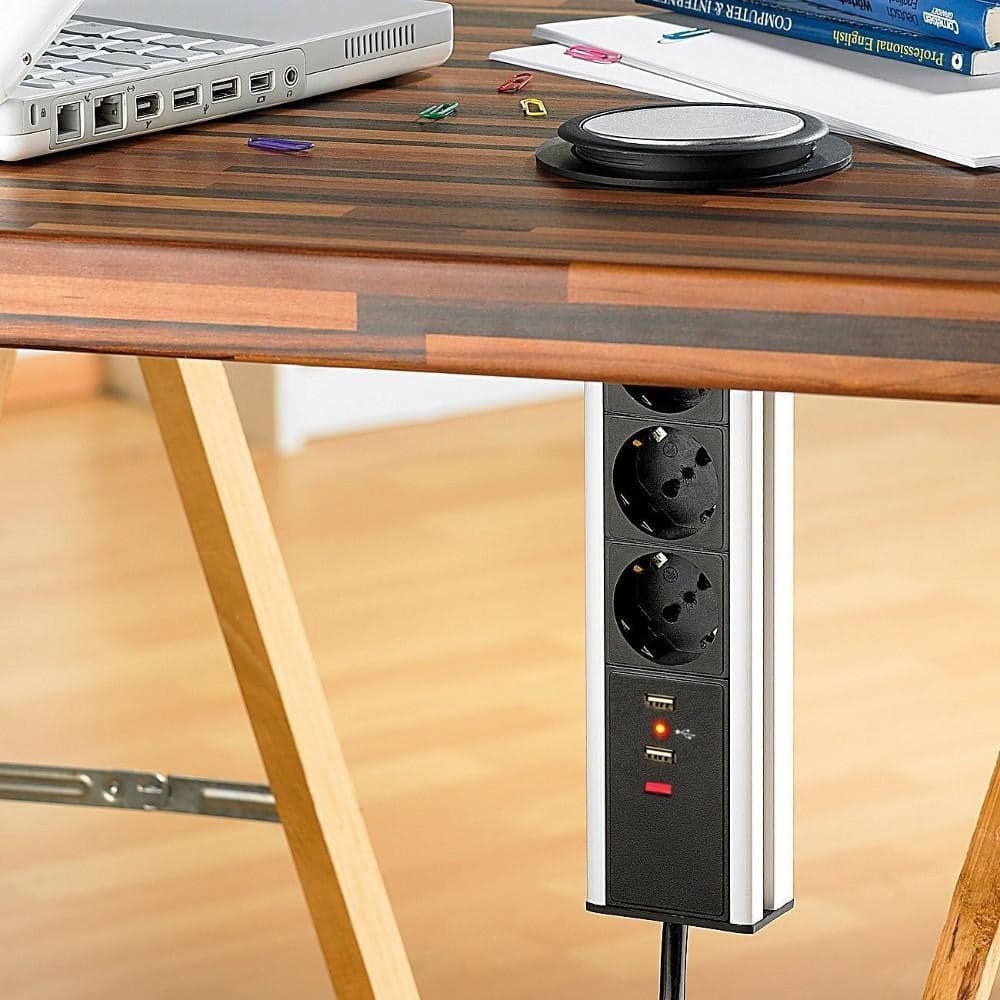 Multipresa da Scrivania 3 vie Pop-Up a Scomparsa con 2 USB in Multiprese Scontolo.net - Potenza, commercioVirtuoso.it