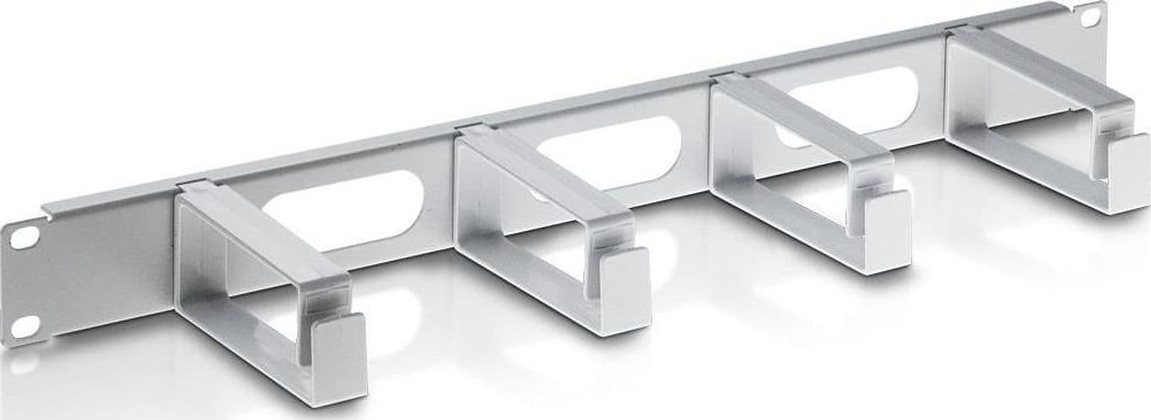 Pannello Passacavi 4 Anelli in Plastica Lunghi 3 Fori 1U Grigio in Clip fermacavi da parete Scontolo.net - Potenza, commercioVirtuoso.it