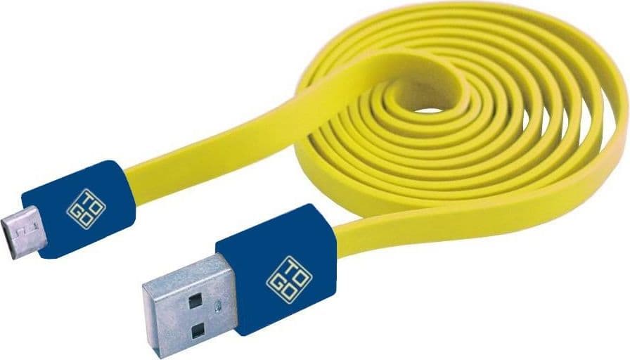 Cavo Flat USB AM a Micro USB M 1m Giallo / Blu in  Scontolo.net - Potenza, commercioVirtuoso.it