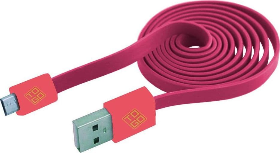 Cavo Flat USB AM a Micro USB M 1m A Rosa / Corallo in  Scontolo.net - Potenza, commercioVirtuoso.it
