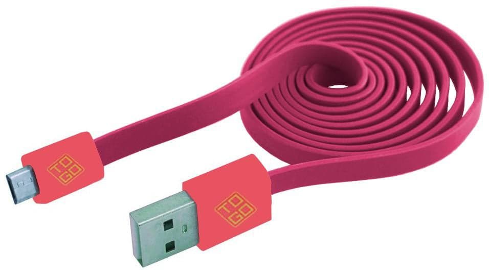 Cavo Flat USB AM a Micro USB M 1m A Rosa / Corallo in  Scontolo.net - Potenza, commercioVirtuoso.it