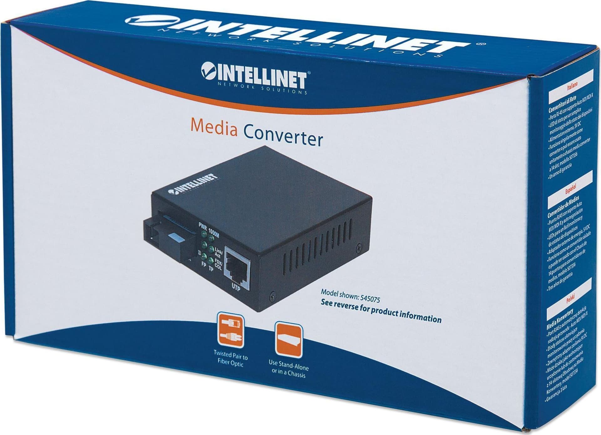 Media converter Gigabit Ethernet WDM Bidirezionale Single Mode RX1550/TX1310