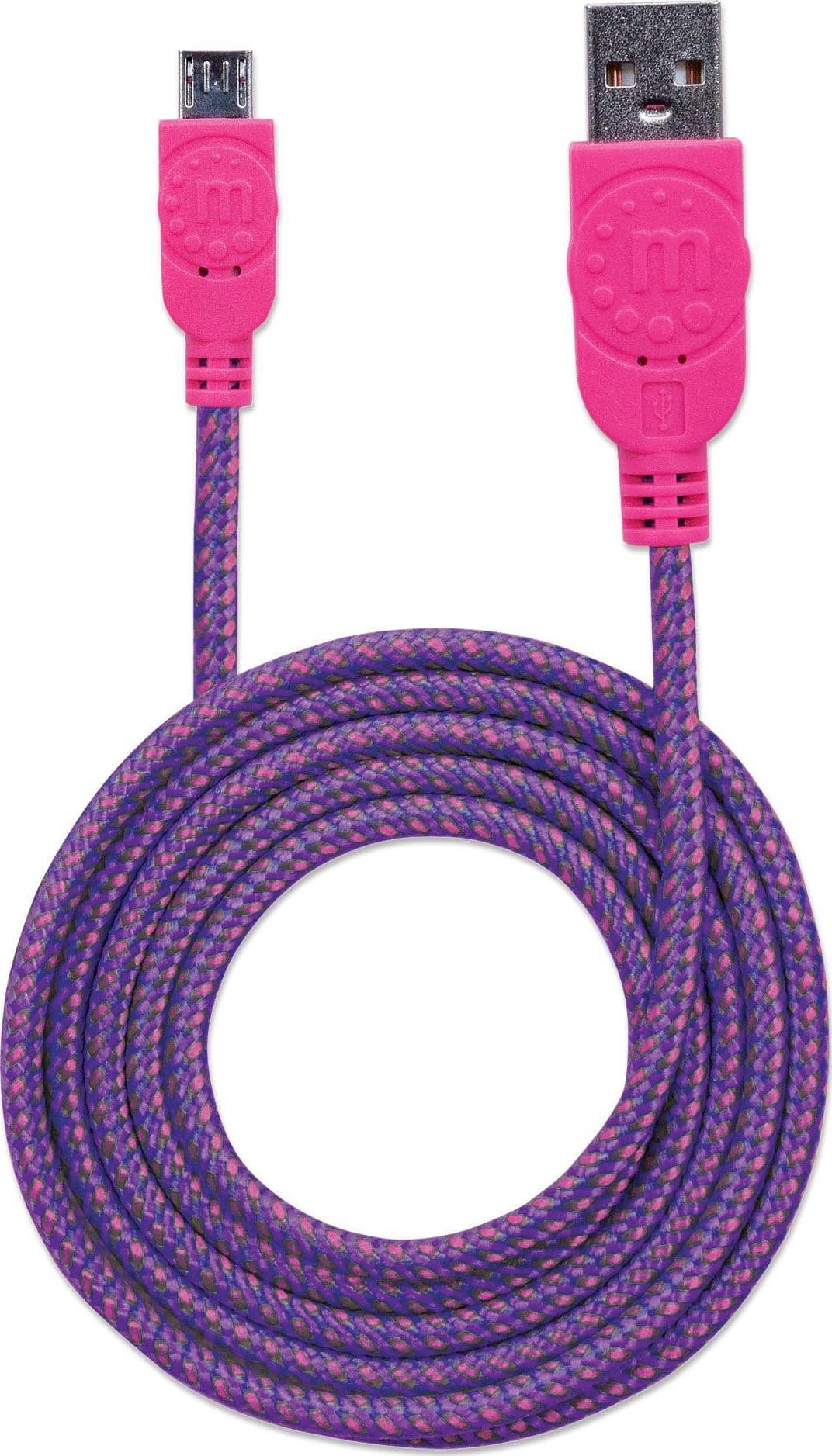 Cavo Micro USB Guaina Intrecciata USB/MicroUsb 1.8m Viola/Fucsia in Guaine per cavi Scontolo.net - Potenza, commercioVirtuoso.it