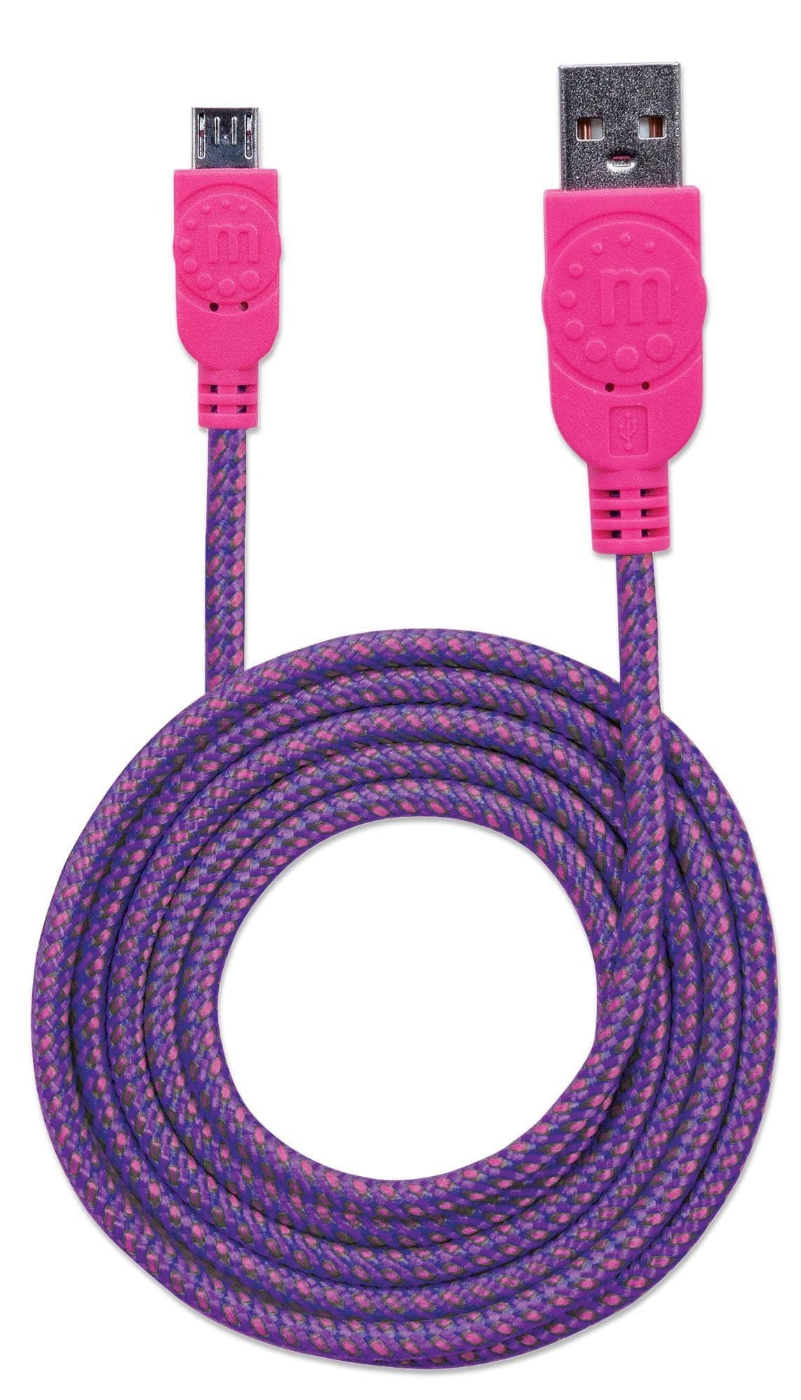 Cavo Micro USB Guaina Intrecciata USB/MicroUsb 1.8m Viola/Fucsia in Guaine per cavi Scontolo.net - Potenza, commercioVirtuoso.it