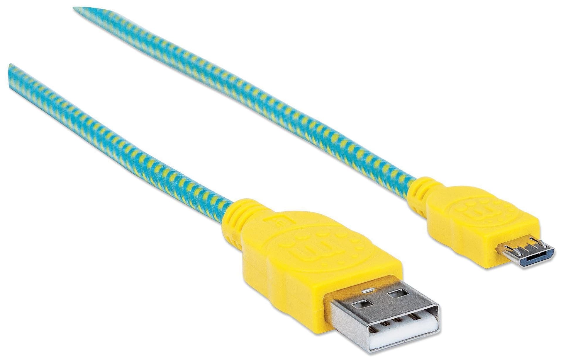 Cavo Micro USB Guaina Intrecciata USB/MicroUsb 1.8m Azzurro/Giallo in  Scontolo.net - Potenza, commercioVirtuoso.it
