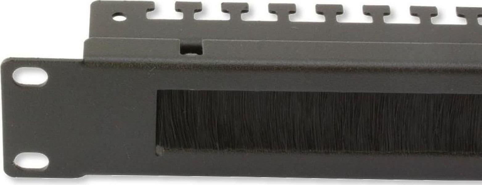 Pannello Passacavi 1U con Coda Fissacavi e Spazzola Antipolvere Nero in Guaine per cavi Scontolo.net - Potenza, commercioVirtuoso.it