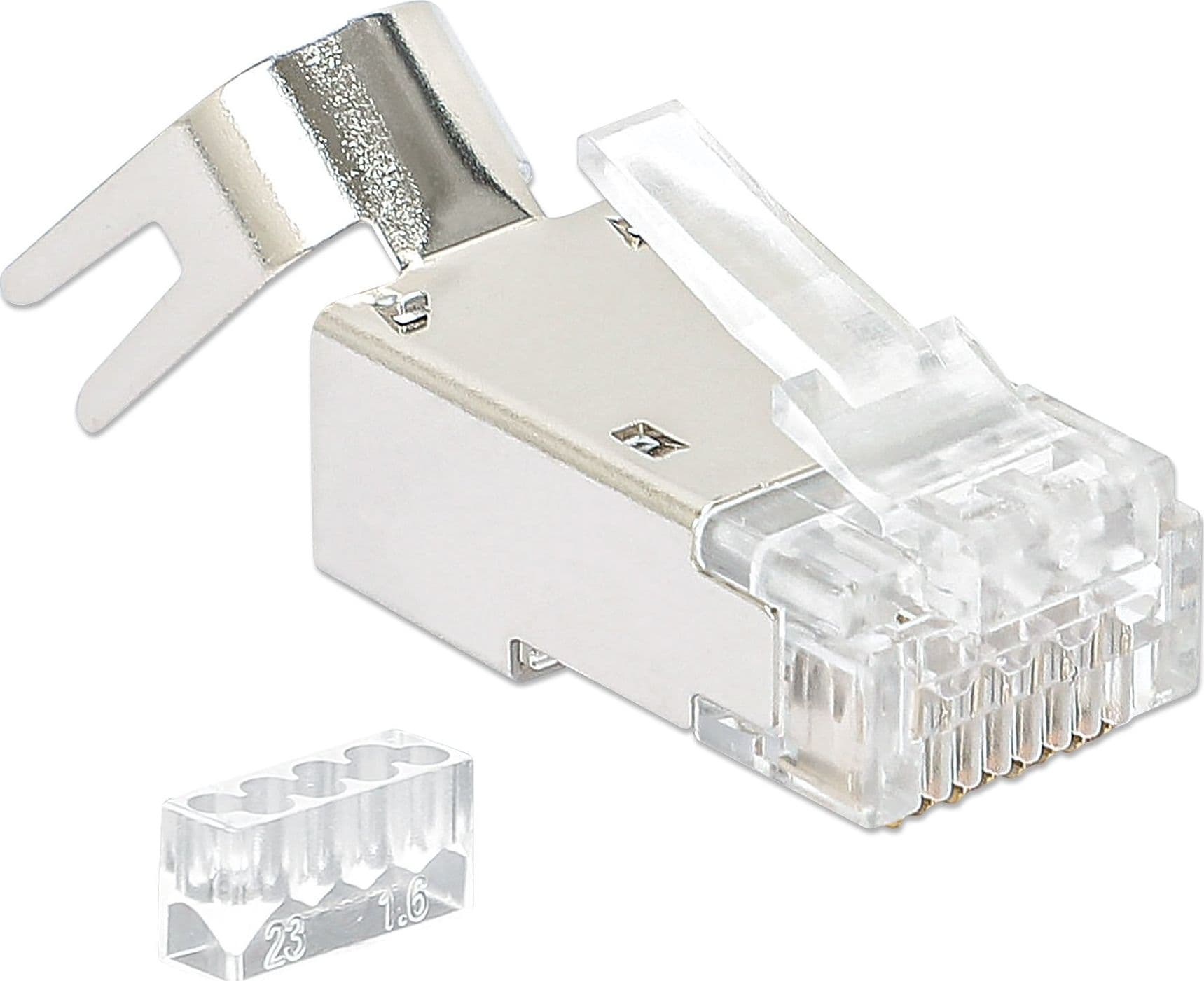 Confezione 50 Plug RJ45 STP per Cavo Rigido Flessibile Cat.6A STP in Cavi Ethernet Scontolo.net - Potenza, commercioVirtuoso.it