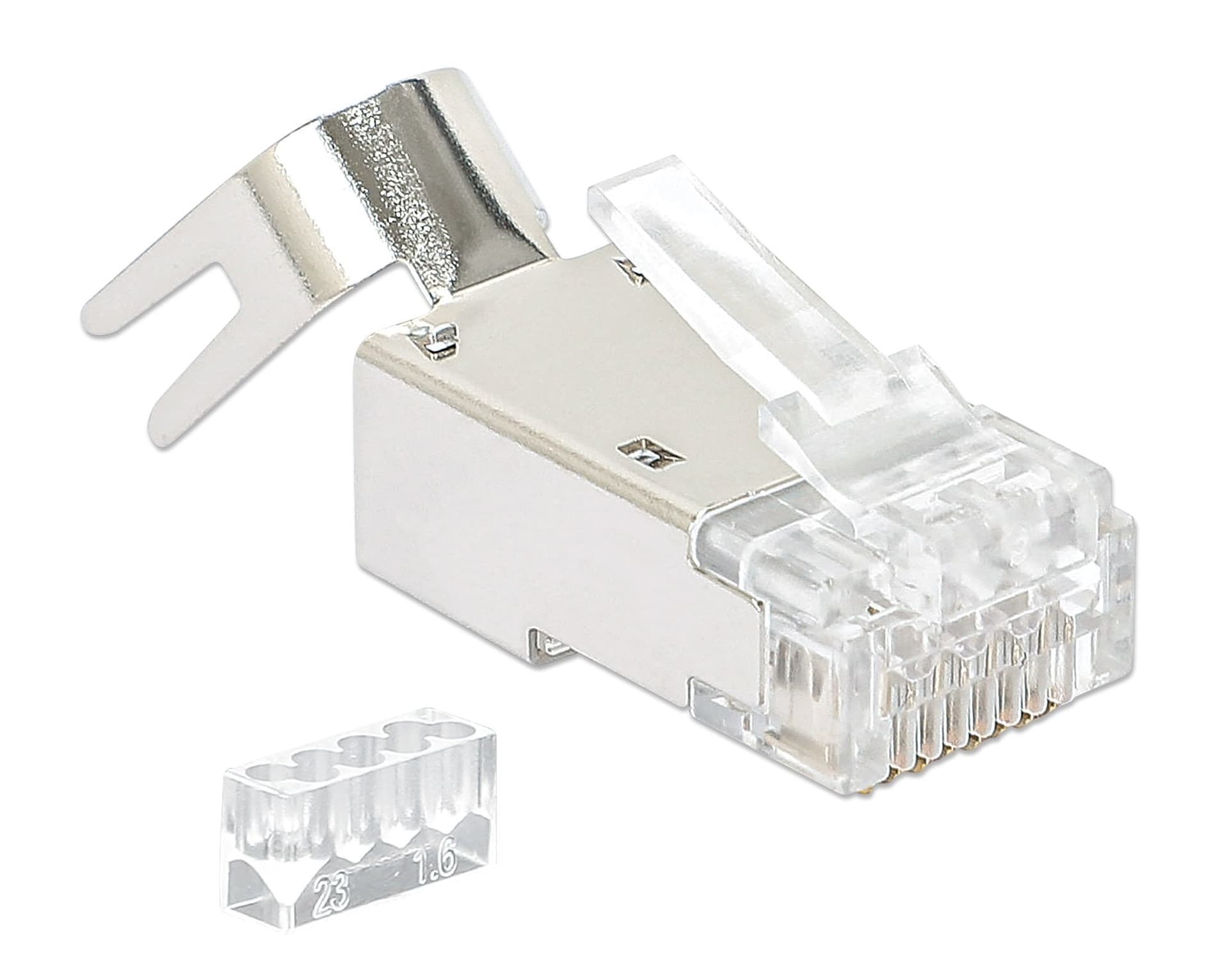 Confezione 50 Plug RJ45 STP per Cavo Rigido Flessibile Cat.6A STP in Cavi Ethernet Scontolo.net - Potenza, commercioVirtuoso.it