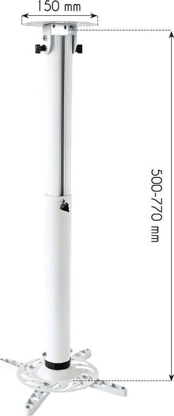 Supporto a Soffitto per Proiettori Estensione 500-770 mm Bianco in Supporti per proiettori Scontolo.net - Potenza, commercioVirtuoso.it