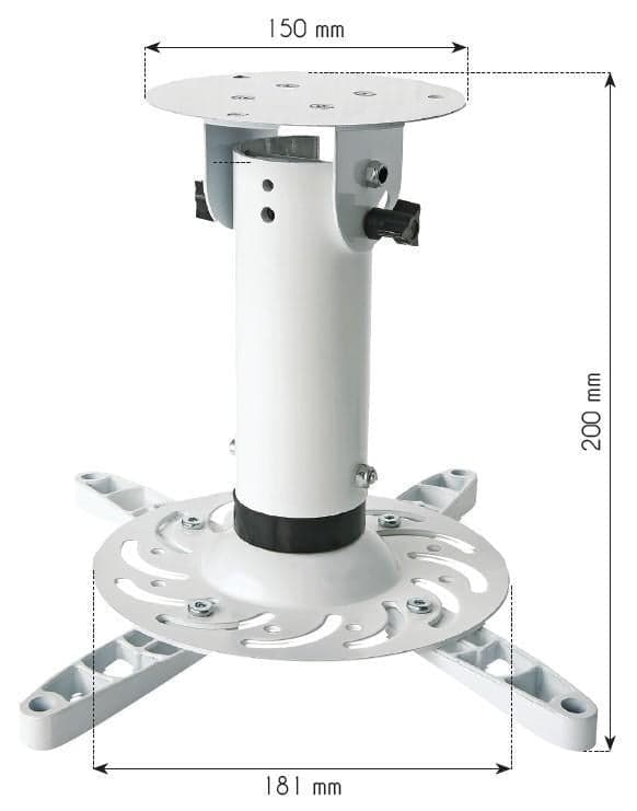 Staffa Universale a Soffitto per Proiettori Bianco in Supporti per proiettori Scontolo.net - Potenza, commercioVirtuoso.it