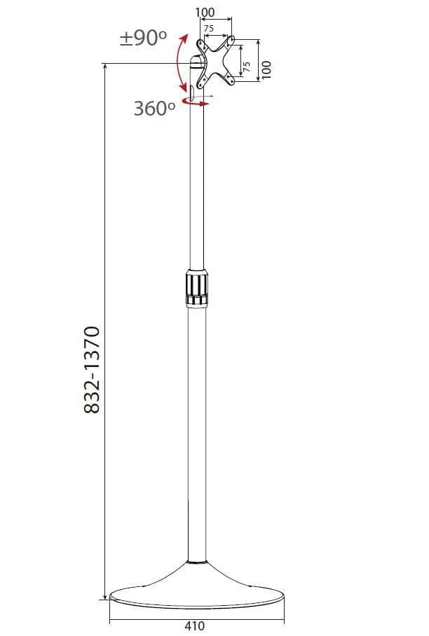 Supporto a Pavimento Colonna a Base Circolare per TV LCD/LED 13-27'' in Supporti da parete e da soffitto Scontolo.net - Potenza, commercioVirtuoso.it