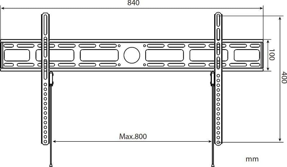 Supporto a Muro per TV LED LCD 42-80'' Ultra Slim fisso H400mm in Supporti da parete e da soffitto Scontolo.net - Potenza, commercioVirtuoso.it