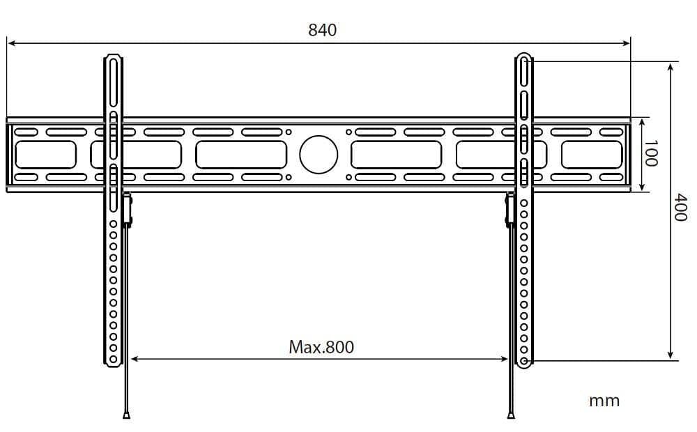 Supporto a Muro per TV LED LCD 42-80'' Ultra Slim fisso H400mm in Supporti da parete e da soffitto Scontolo.net - Potenza, commercioVirtuoso.it