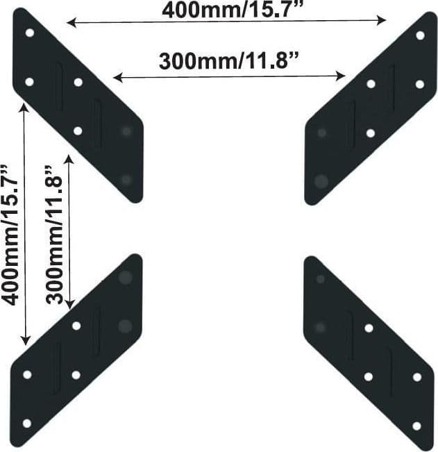 Adattatore per Supporto VESA da 200x200 a 400x400 Nero in Supporti da parete e da soffitto Scontolo.net - Potenza, commercioVirtuoso.it