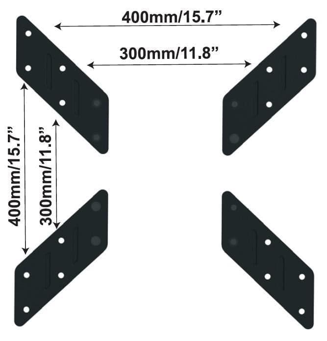 Adattatore per Supporto VESA da 200x200 a 400x400 Nero in Supporti da parete e da soffitto Scontolo.net - Potenza, commercioVirtuoso.it