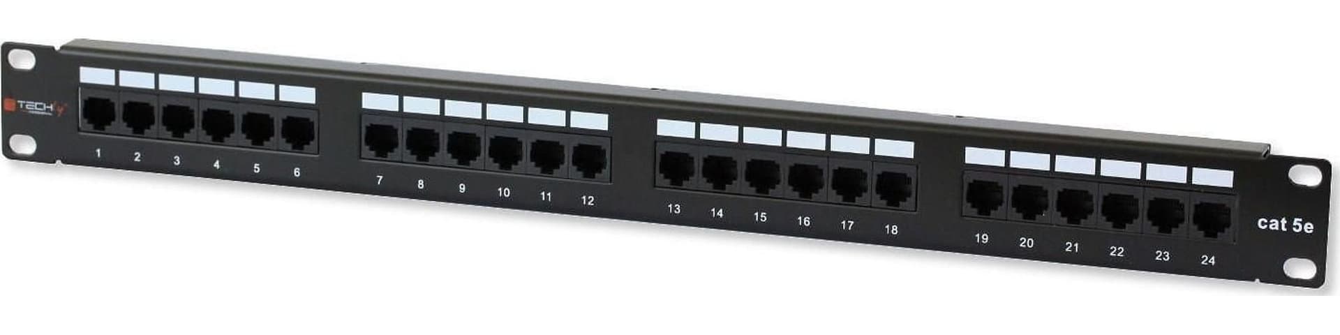 Pannello Patch UTP 24 Posti RJ45 Cat.5E Techly in Pannelli patch Ethernet Scontolo.net - Potenza, commercioVirtuoso.it