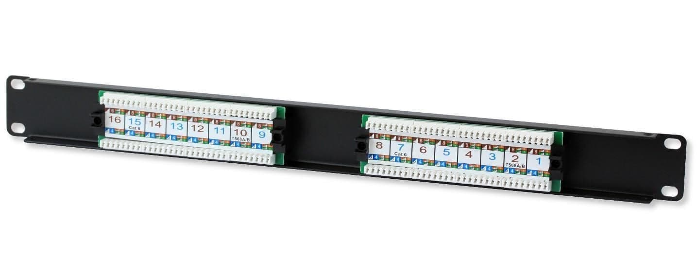 Pannello Patch UTP 16 Posti RJ45 Cat.6 Techly in Pannelli patch Ethernet Scontolo.net - Potenza, commercioVirtuoso.it